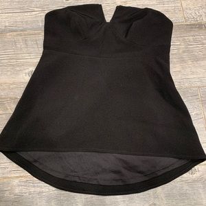 Dressy Black Strapless Top